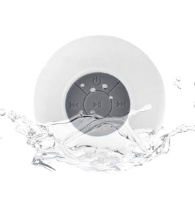 Su Geçirmez Mini Bluetooth Duş Hoparlörü (Beyaz)