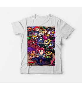 Brawl Stars All Hero Çocuk Beyaz Tişört
