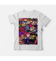 Brawl Stars All Hero Çocuk Beyaz Tişört