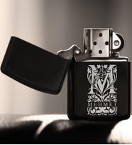 BK Gift Kişiye Özel Harfli Benzinli Siyah Metal Çakmak Model 2