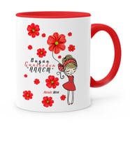 BK Gift Kişiye Özel Bugün Günlerden Annem Kırmızı Kupa Bardak  1