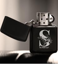BK Gift Kişiye Özel Harfli Benzinli Siyah Metal Çakmak Model 1