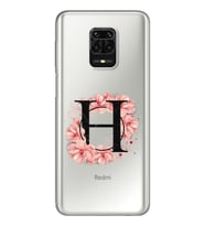 ÇiçekliHarfTasarımSüperŞeffafSilikonTelefonKılıfıXiomaiRedmiNote9Pro-Note9sH-Har