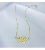 Lotus Çiçeği Gümüş Kolye
