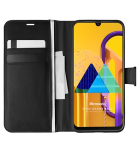 Microsonic Samsung Galaxy M30s Kılıf Delux Leather Wallet Siyah