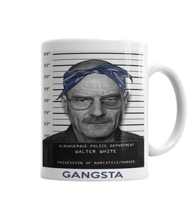 Walter White Gangsta Branco Kupa Bardak Porselen