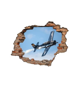 Renkselart Kirik Tuğla, Uçak Duvar Sticker-201