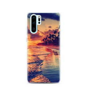 Sahil Tasarımlı Süper Şeffaf Silikon Telefon Kılıfı Huawei P30 Pro 