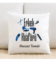 Erkek Kuaförüne Özel İsimli Yastık