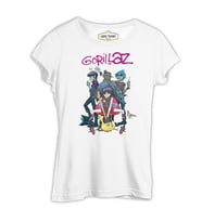 Gorillaz - Band Beyaz Kadın Tshirt