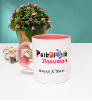 Psikolojik Danışman Kupa Bardak Pembe