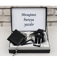 Kişiye Özel Fotoğraflı Cüzdan  Anahtarlık Tesbih Ve Kemer Set 2