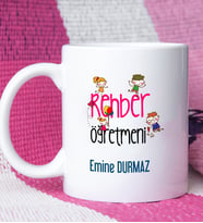 Rehber Öğretmeni Tasarımlı Kişiye Özel Rehber Öğretmeni Kupa Bardak