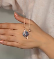Else Silver 925 Ayar Gümüş Gezegen Kolye