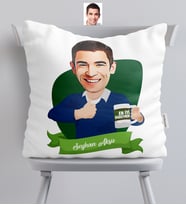 BK Gift Kişiye Özel En İyi Öğretmen Karikatürlü  Yastık  1