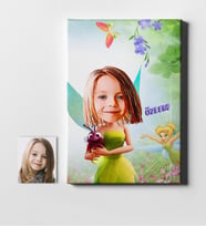 BK Gift Kişiye Özel Tinker Bell Karikatür Kanvas Tablo 50x70cm 1