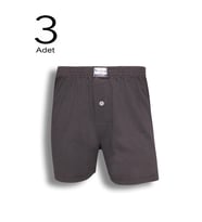 3'lü Erkek Düğmeli Boxer 14102-A3 (Füme)