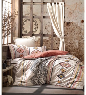 Cotton Box Ethnic Tek Kişilik Nevresim Takımı Felix Kiremit