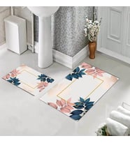 Banyo Halısı Ikili Klozet Takımı Kaymaz Tabanlı (60 xm x 100 cm + 40 cm x 60 cm) 