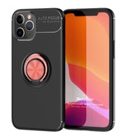 Microsonic Apple iPhone 12 Pro Max Kılıf Kickstand Ring Holder Siyah Rose Gold