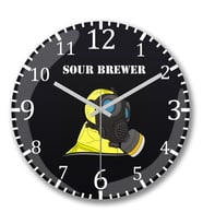 Sour Brewer Vestebera Duvar Saati Bombeli Gercek Cam