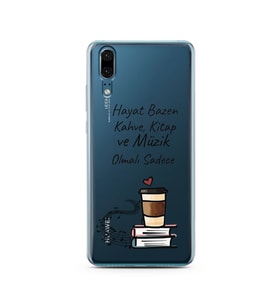 Hayat Bazen Tasarımlı Süper Şeffaf Silikon Telefon Kılıfı Huawei P20   
