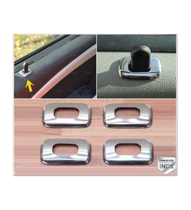 Dacia Logan Krom İç Kilit Buton Çerçeve 4 prç. 2004-2012 P.ÇELİK