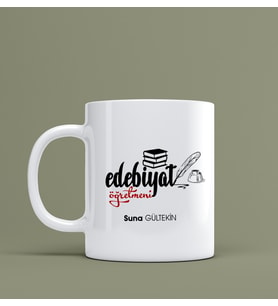 Edebiyat Öğretmeni  Kupa Bardak Kişiye Özel Hediye S37