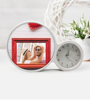 BK Gift Kişiye Özel Sevgililer Günü Fotoğraflı Saatli Sihirli Led Ayna Çerçeve  11