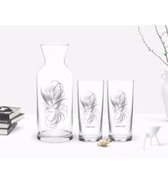 BK Gift Kişiye Özel Renkli Baskılı İsimli İkili Rakı Bardağı ve Karaf Hediye Seti-101 (Model 1)