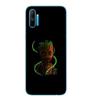 Baby Groot Tasarım Süper Şeffaf Silikon Telefon Kılıfı Oppo Realmi C3
