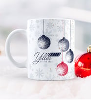 Yılbaşı Hediyesi BK Gift Kişiye Özel Yılbaşı Mutlu Yıllar Temalı Beyaz Kupa Bardak - 13, Yeni Yıl Hediyeleri