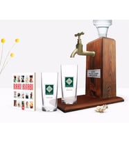 BK Gift Kişiye Özel Renkli Baskılı Osmaniye Tasarımlı Turistik İkili Rakı Bardağı Ahşap Rakı Standı ve Cep Kitabı Hediye Seti-1 (Model 1)