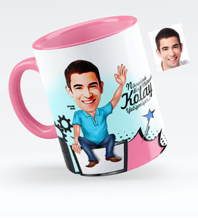 BK Gift Kişiye Özel Bay Bilgisayar Mühendisi Karikatürlü Pembe Kupa Bardak  1
