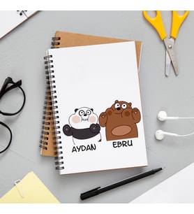 We Bare Bears Arkadaş Defteri Kişiye Özel