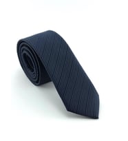 PİERRONİ Lacivert Çizgili Slim Kravat