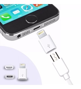 Apple iPhone / iPad Micro Usb Dönüştürücü Adaptör OTG Aparat Iphone Şarj Aparatı (Karışık)