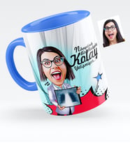 BK Gift Kişiye Özel Bayan Radyoloji Uzmanı Karikatürlü Mavi Kupa Bardak  1