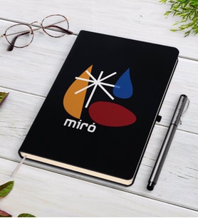 BK Gift Kişiye Özel Miro Tasarımlı Siyah Defter ve Kalem Hediye Seti