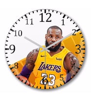 Lebron James   Duvar Saati   Bombeli Gercek Cam
