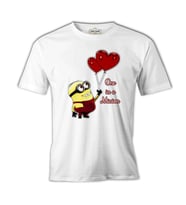 One in a Minion - Hearts Beyaz Erkek Tshirt