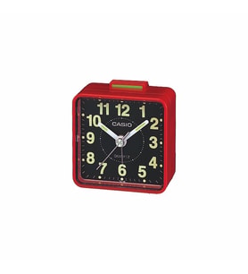 CASIO TQ-140-4DF ALARMLI KIRMIZI MİNİ ÇALAR MASA SAATİ