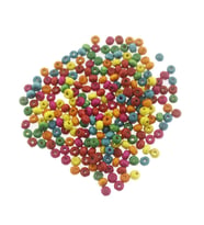 200 Adet 5mm (0,5cm) Delikli Ahşap Boncuk (Karışık)