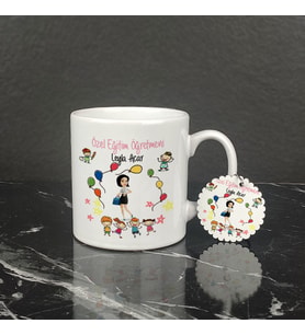 Özel Eğitim Öğretmeni Kupa Bardak ve Anahtarlık Set 002