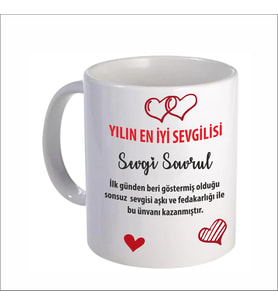 SEVGİLİYE HEDİYE  EN İYİ SEVGİLİ KUPA BARDAK