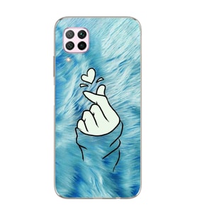 Parmak Tasarım Süper Şeffaf Silikon Telefon Kılıfı Huawei P40 Lite