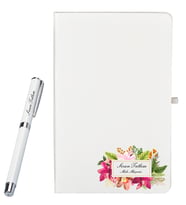 Kişiye Özel Hazırlanmış Hediye Defter ve Beyaz Kalem Hediye Seti