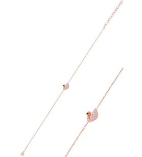 Söğütlü Silver Gümüş rose zirkon taşlı kuğu bileklik