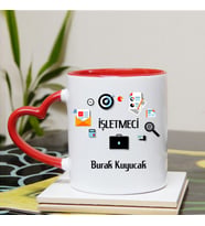 İşletmeci Kupa Bardağı Kalpli