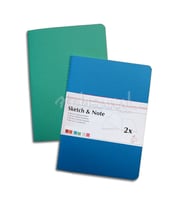 Hahnemühle İkili Eskiz Defter Seti 40 Sayfa A5 Mavi-Yeşil